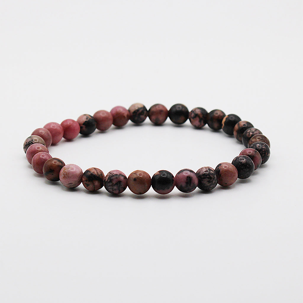 Bracciale in rodonite / pietre Ø 6 mm