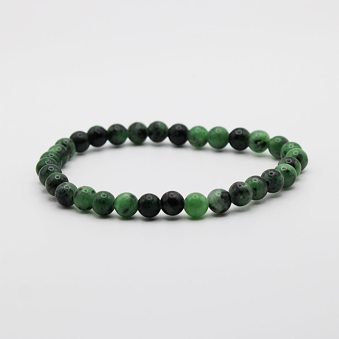 Bracciale in zoisite / pietre Ø 6 mm