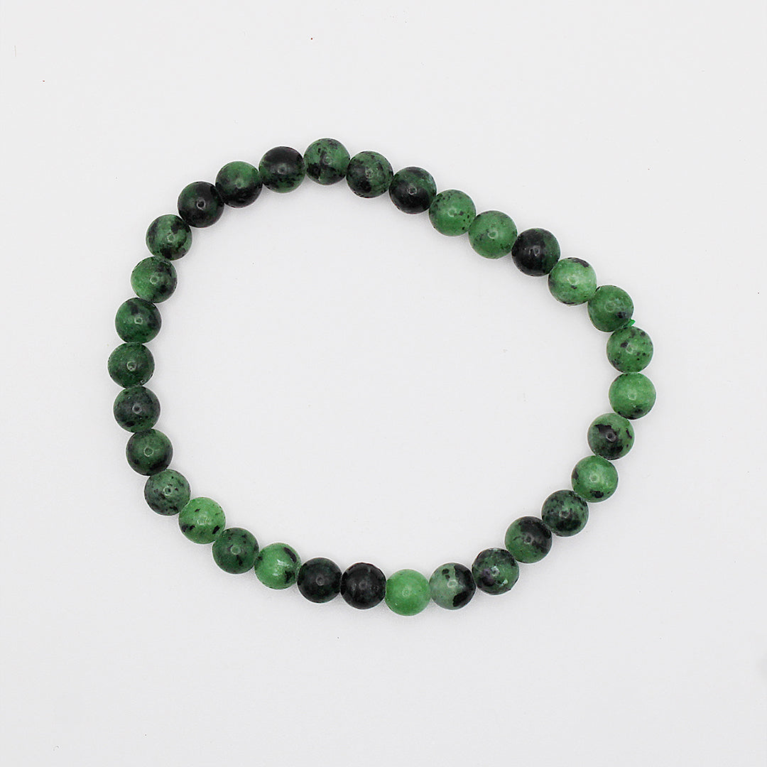 Bracciale in zoisite / pietre Ø 6 mm