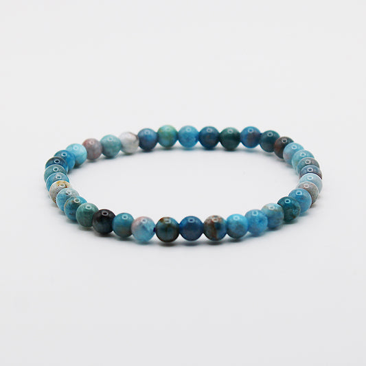 Bracciale in apatite blu / pietre Ø 4-5 mm