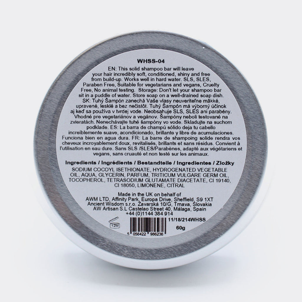 Shampoo solido vegano per capelli lisci e luminosi / tutti frutti / 60 gr