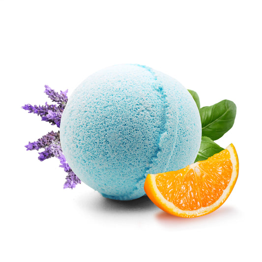 Bath bomb / RILASSAMENTO TOTALE / lavanda, arancio e basilico dolce