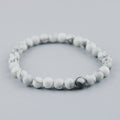 Bracelet in howlite / stones Ø 6 mm