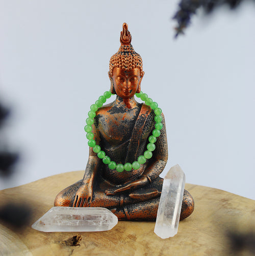 Bracciale in avventurina verde / pietre Ø 6 mm