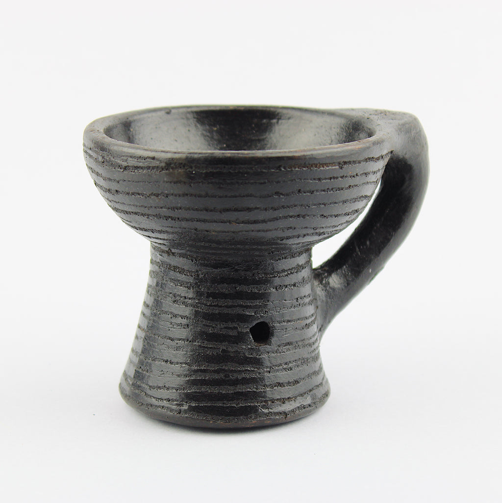 Braciere in ceramica per incenso in grani o porta palo santo / nero