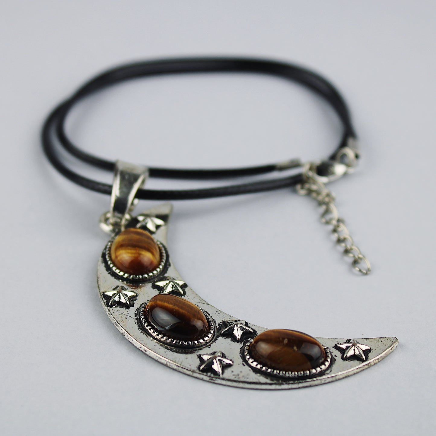 Tiger eye moon necklace