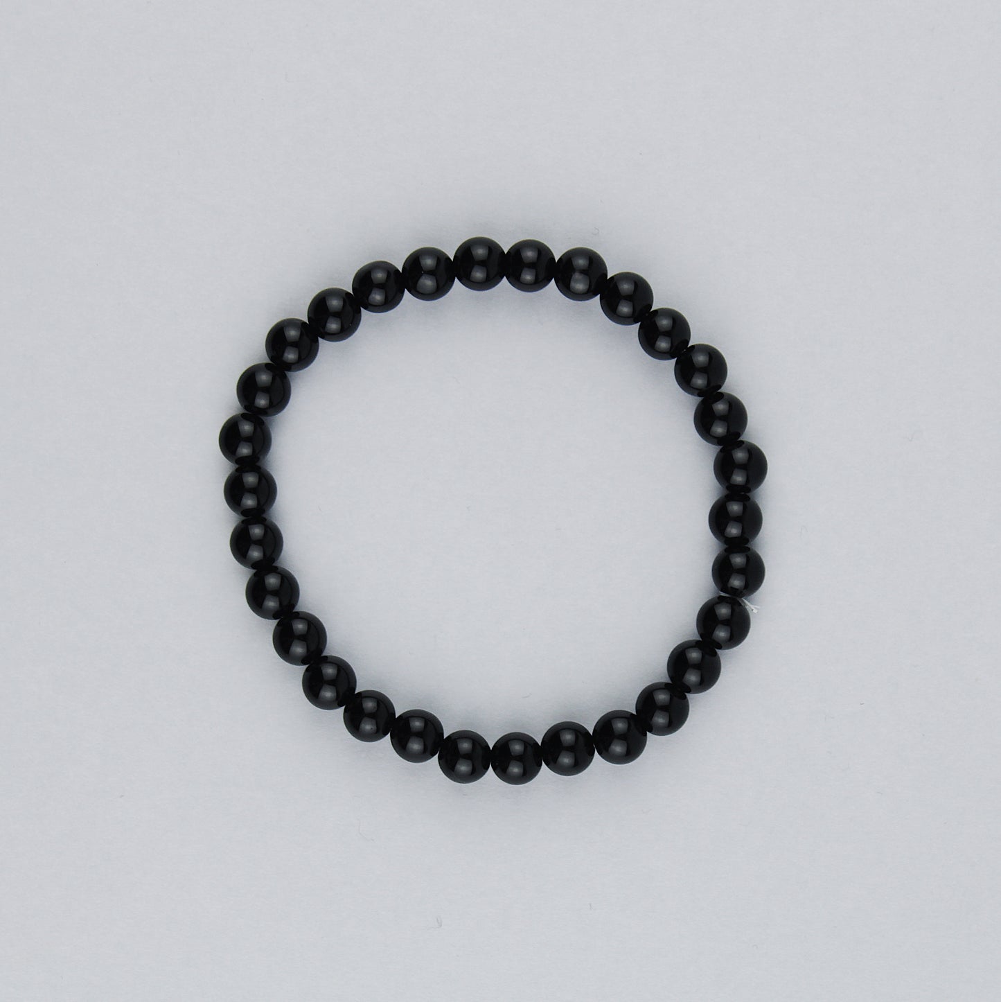 Bracciale in onice nero / pietre Ø 6 mm