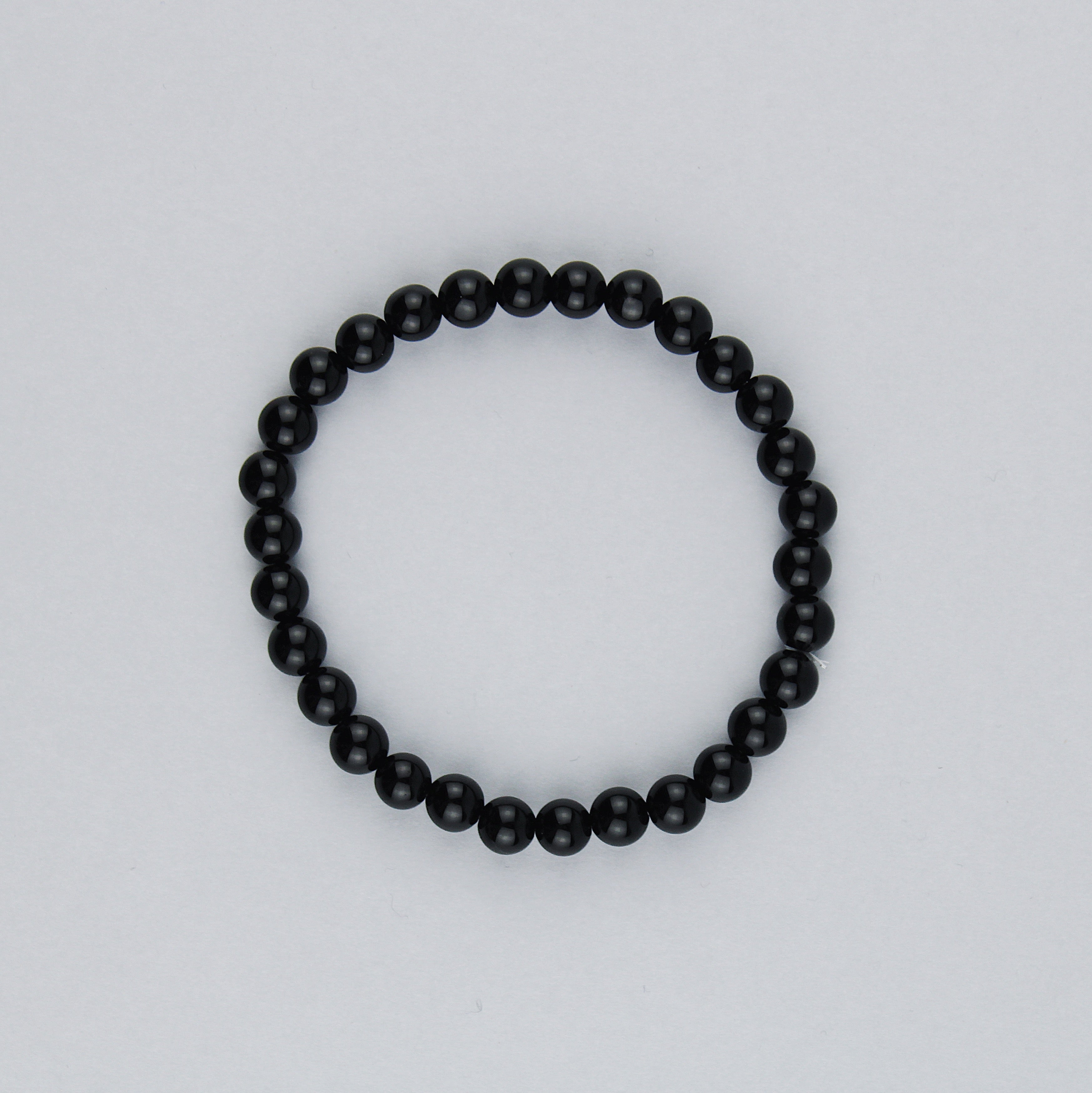 Bracelet in black onyx / stones Ø 6 mm