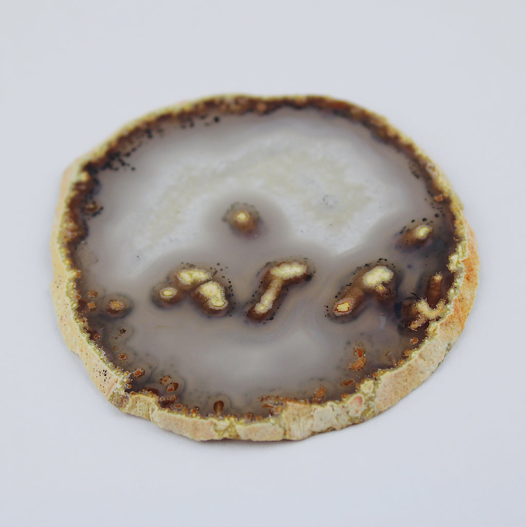 Fetta di geode di agata / Ø 50 mm x 5 mm