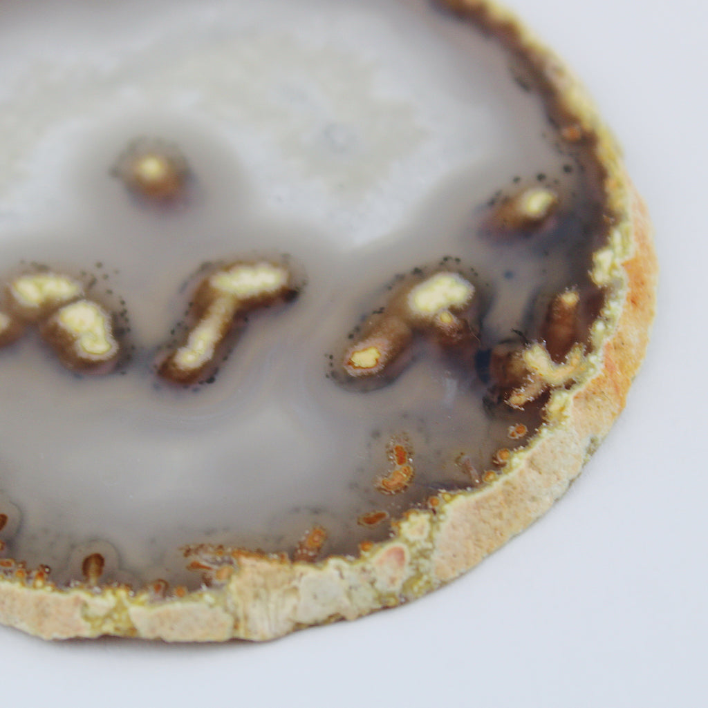 Fetta di geode di agata / Ø 50 mm x 5 mm