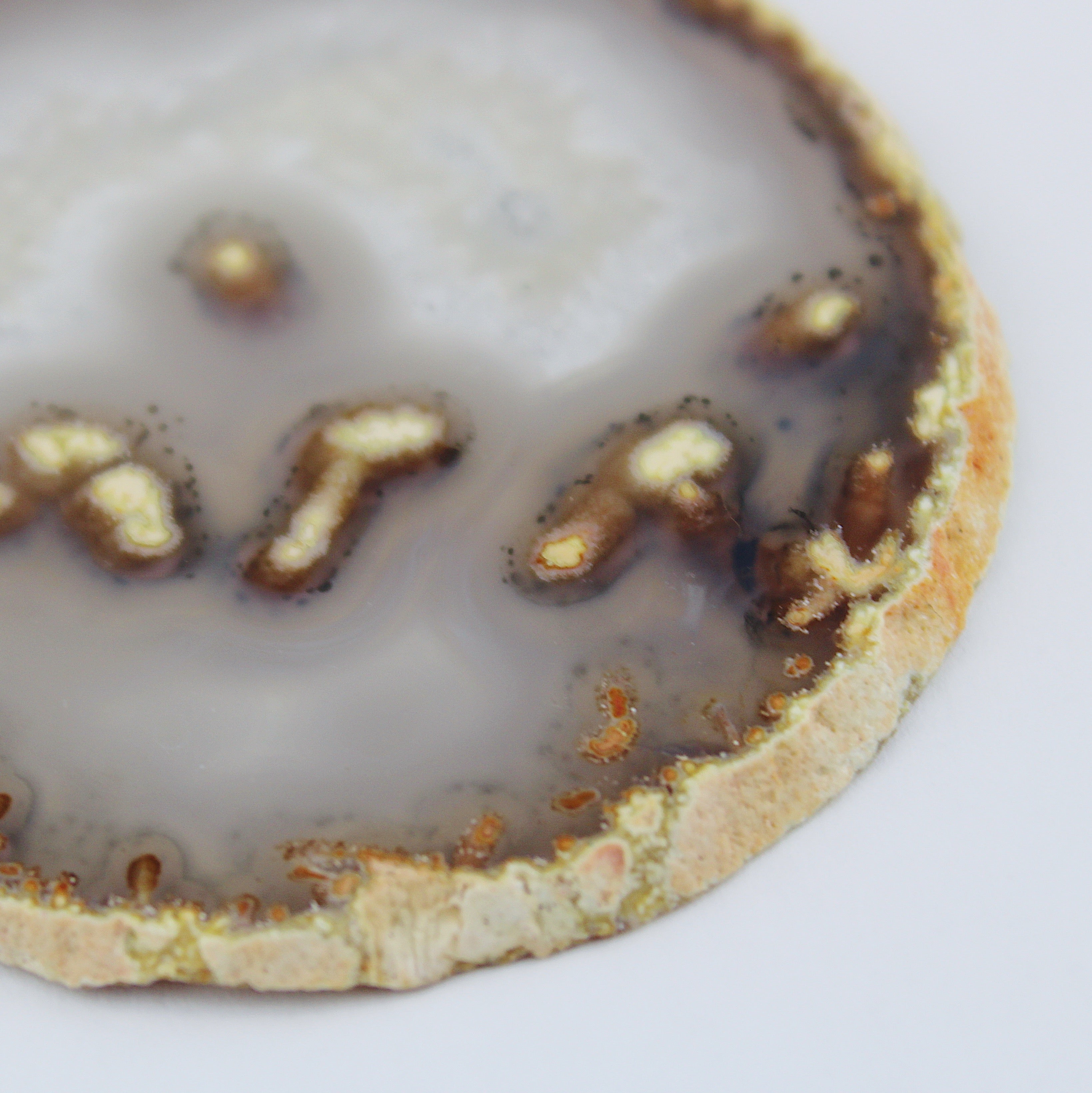 Fetta di geode di agata / Ø 50 mm x 5 mm