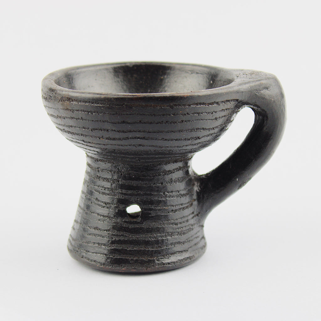 Braciere in ceramica per incenso in grani o porta palo santo / nero